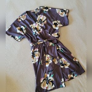 Ann Taylor floral wrap dress